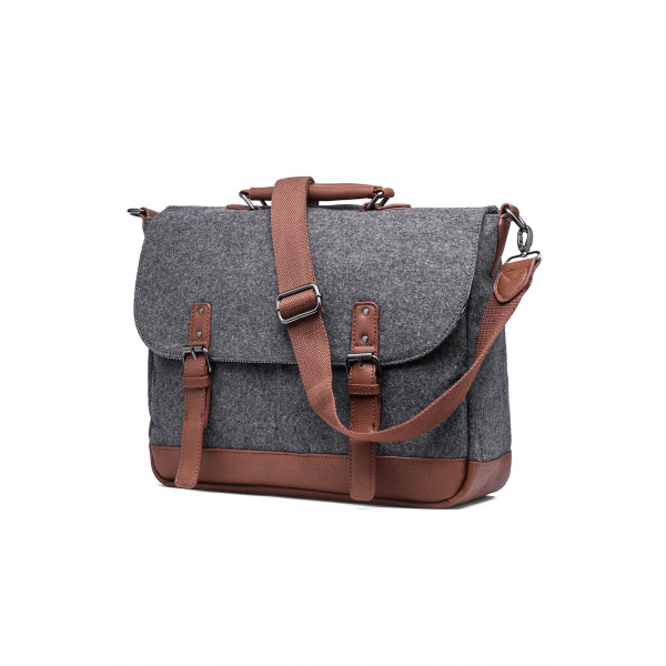 Wholesale Wool Messenger Bag with Padded Laptop Holder